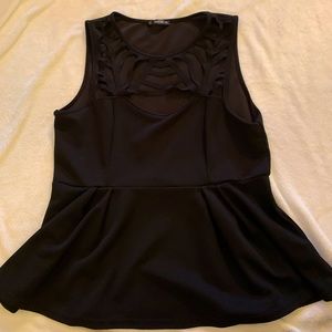 SHEIN black peplum top